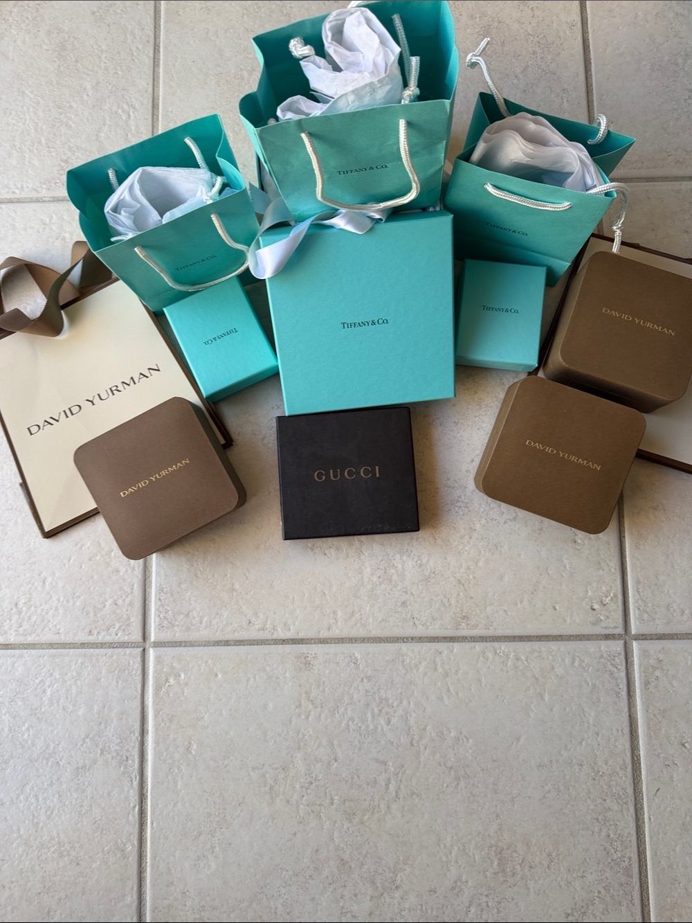 Tiffany & Co. Signature Robin Egg Blue Gift Bags and Boxes